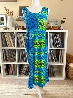 Jams World Size Small Sleeveless Midi Hawaiian Dress